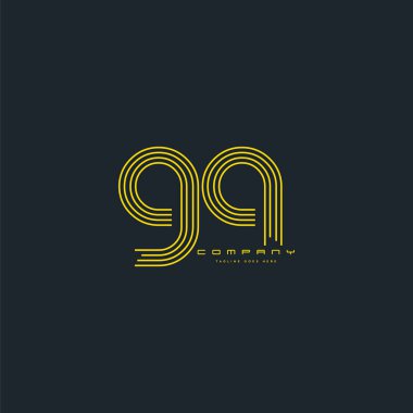 logo hattı ortak gq için kartvizit şablonu, vektör