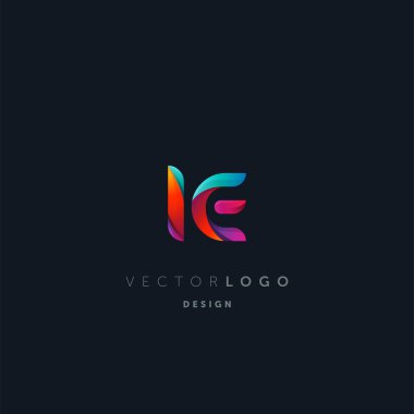 Degrade Yani harf Logo, kartvizit şablonu, vektör