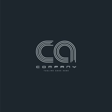 logo hattı ortak Ca için kartvizit şablonu, vektör