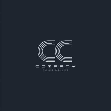 logo hattı ortak Cc kartvizit şablonu, vektör için