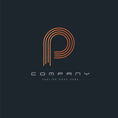 hat logosu p kartvizit şablonu, vektör için