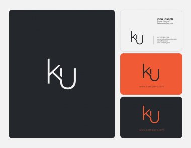 Kartvizit şablonu, vektör için ortak yuvarlak Ku