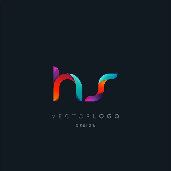 Logotipo Das Letras Gradient Modelo Cartão Visita Vetor — Vetor de Stock