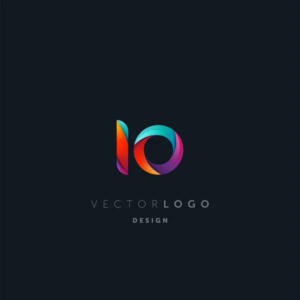 Gradient Buchstaben Logo Visitenkarten Vorlage Vektor — Stockvektor