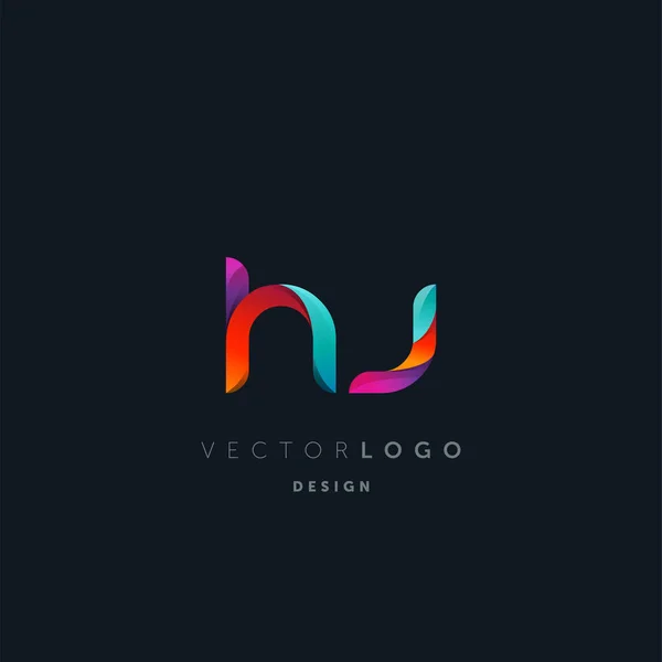 Gradient Buchstaben Logo Visitenkarten Vorlage Vektor — Stockvektor