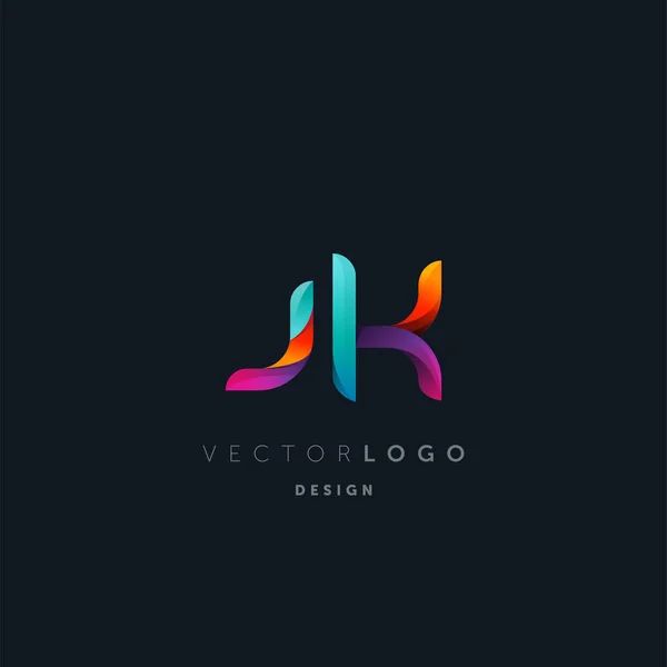 Gradient Buchstaben Logo Visitenkarten Vorlage Vektor — Stockvektor