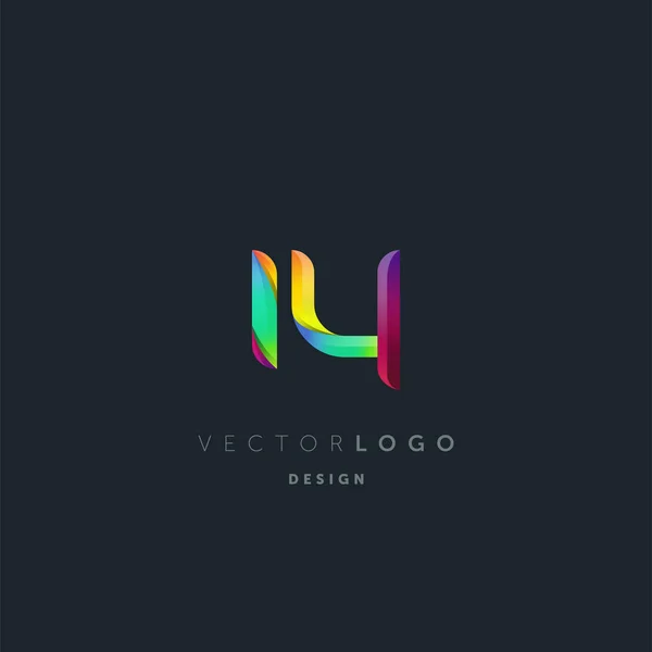 Gradient Buchstaben Logo Visitenkarte Vorlage Vektor — Stockvektor