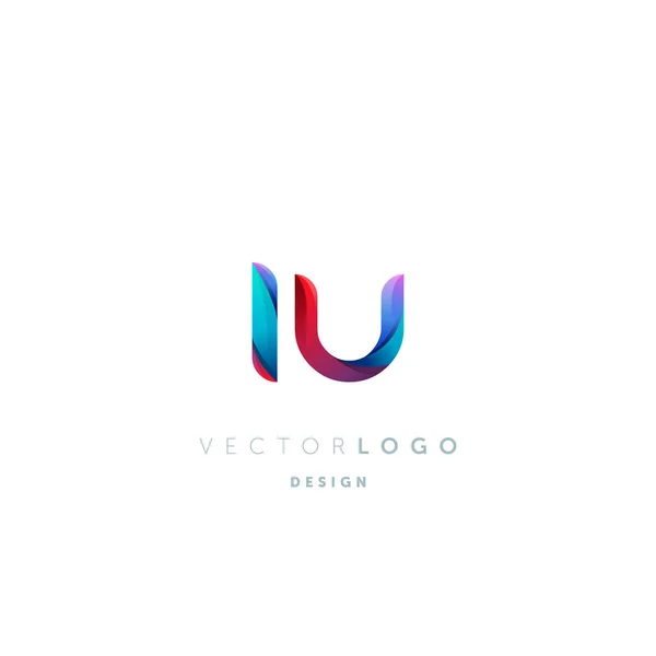 Logotipo Letras Gradient Modelo Cartão Visita Vetor — Vetor de Stock