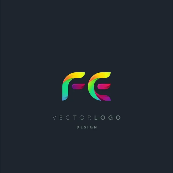 Gradient Buchstaben Logo Visitenkarten Vorlage Vektor — Stockvektor