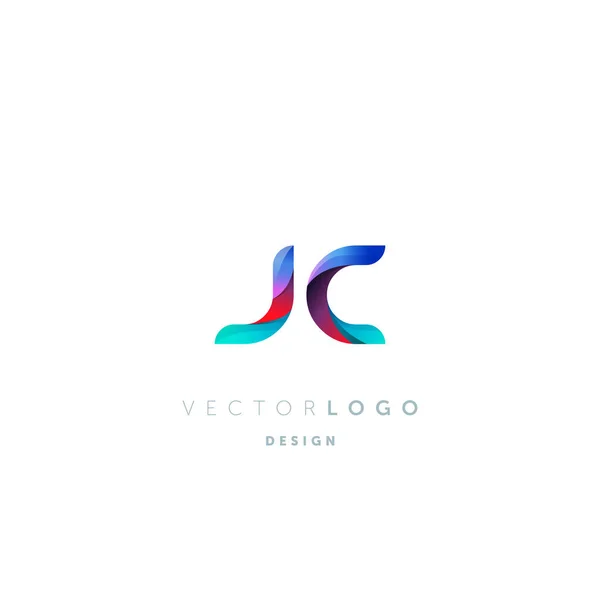 Logotipo Das Letras Gradient Modelo Cartão Visita Vetor — Vetor de Stock