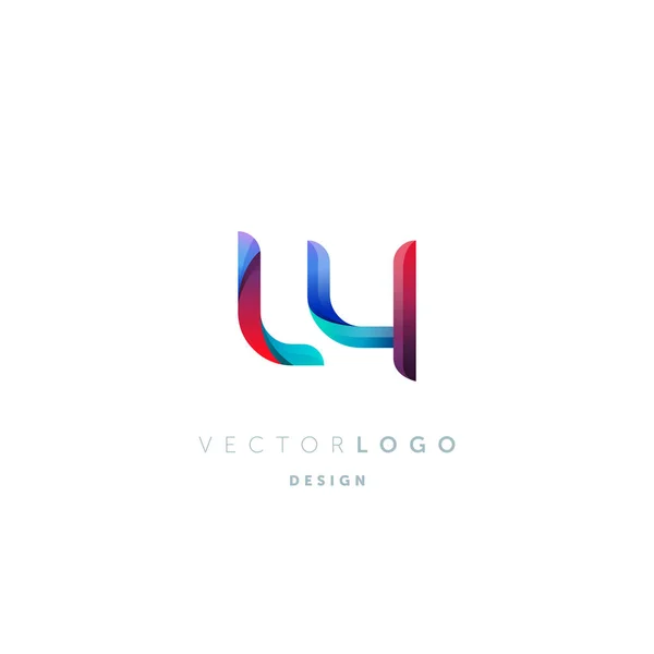 Логотип Градієнту Letters Шаблон Візитних Карток Вектор — стоковий вектор