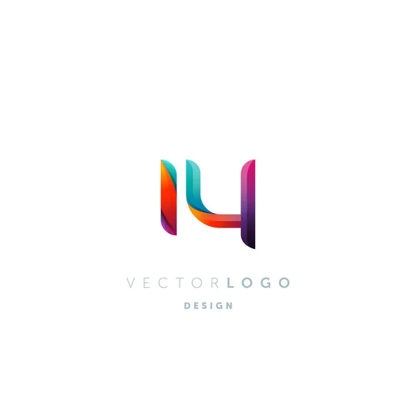 Logo Des Lettres Dégradé Modèle Carte Visite Vecteur — Image vectorielle