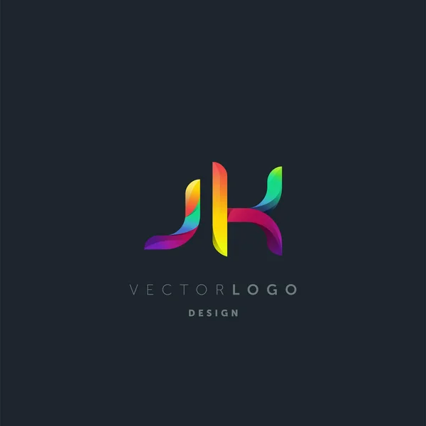 Logotipo Letras Gradient Modelo Cartão Visita Vetor — Vetor de Stock