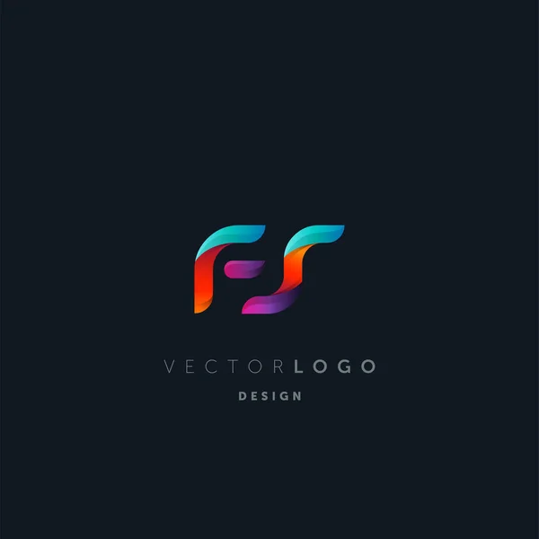 Gradient Buchstaben Logo Visitenkartenvorlage Vektor — Stockvektor