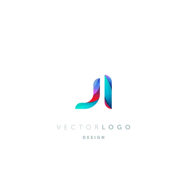 Градієнт Листи Логотип Шаблон Візитної Картки Вектор — стоковий вектор
