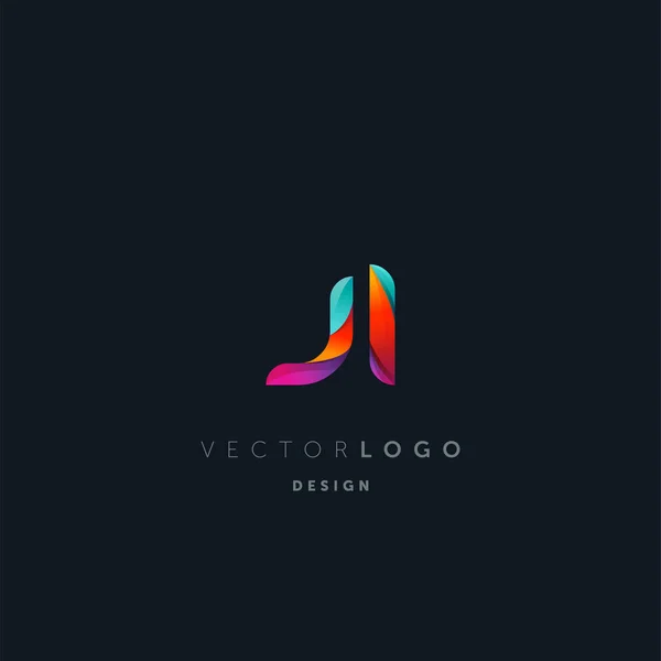 Логотип Gradient Letters Шаблон Визитной Карточки Вектор — стоковый вектор
