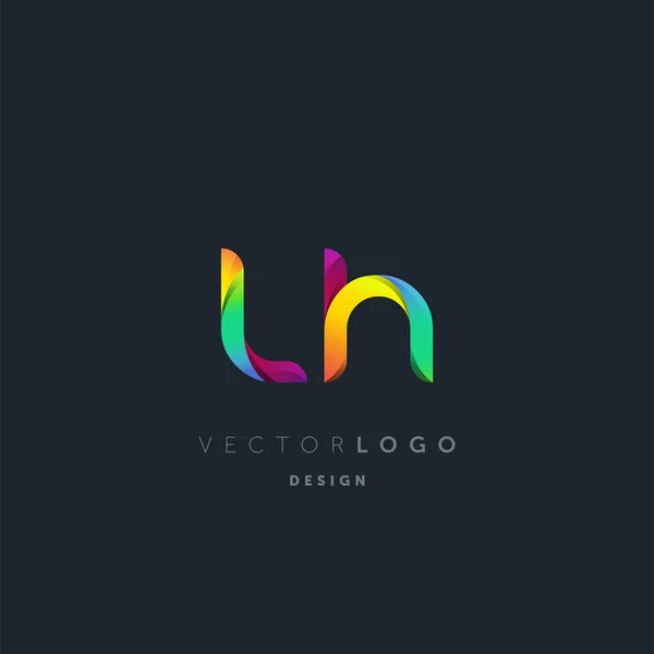 Logotipo Das Letras Gradient Modelo Cartão Visita Vetor — Vetor de Stock