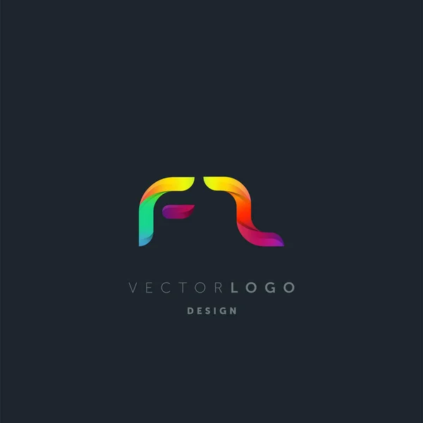 Gradientti Letters Logo Käyntikortin Malli Vektori — vektorikuva