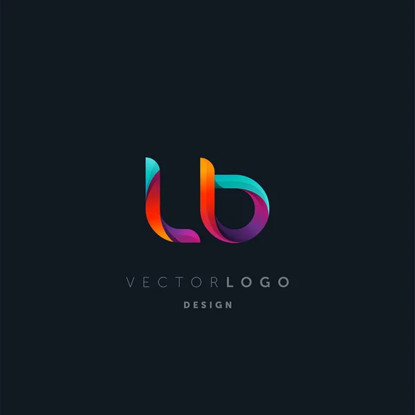 Gradient Buchstaben Logo Visitenkartenvorlage Vektor — Stockvektor