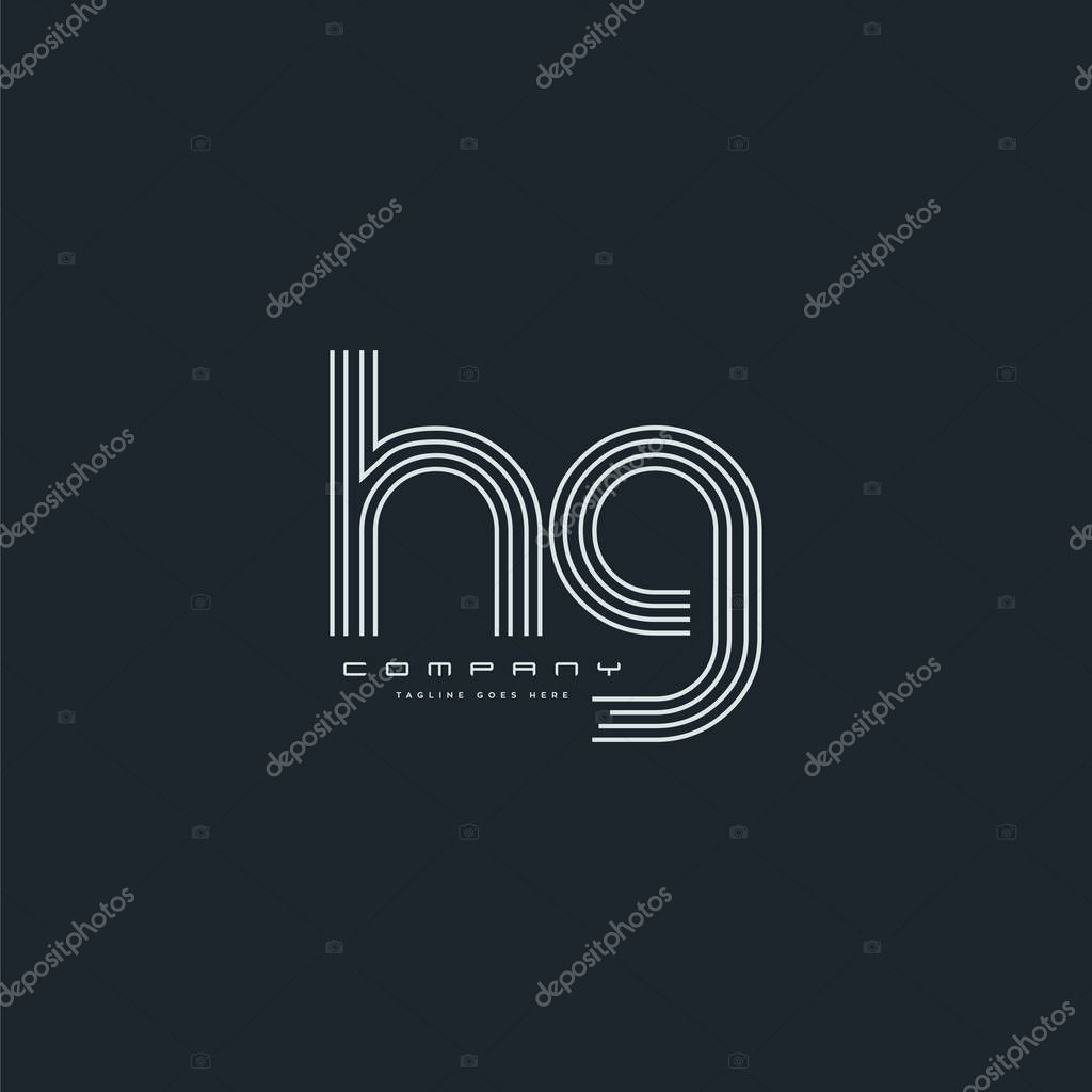Line logo joint hg for Business Card Template, Vector