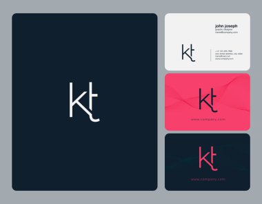 ortak yuvarlak Kt kartvizit şablonu, vektör için