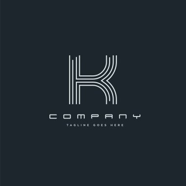 hat logosu k kartvizit şablonu, vektör için