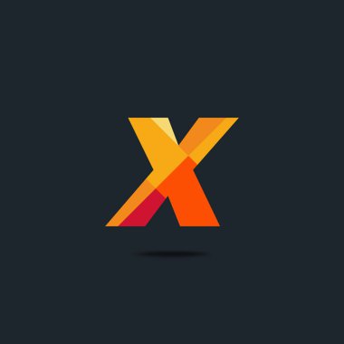 Geometrik simgesi x, iş şablon