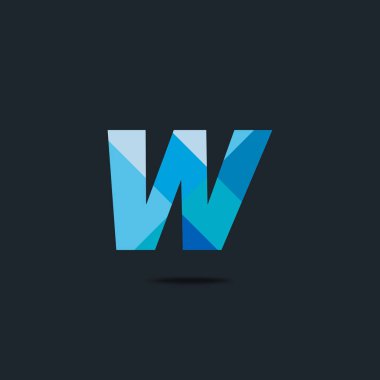 Geometrik simgesi w, iş şablon