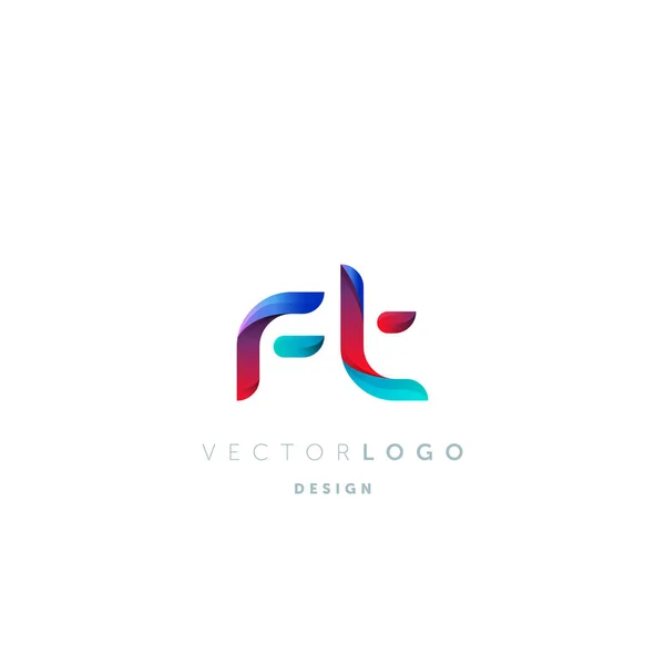 Logotipo Letras Gradient Modelo Cartão Visita Vetor — Vetor de Stock