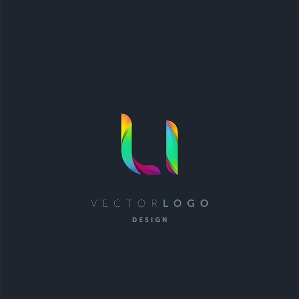 Gradient Bokstäver Logotyp Visitkortsmall Vektor — Stock vektor