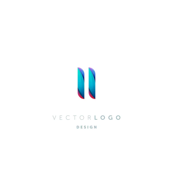 Logotipo Letras Gradient Modelo Cartão Visita Vetor —  Vetores de Stock