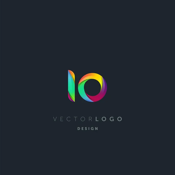 Logotipo Das Letras Gradient Modelo Cartão Visita Vetor — Vetor de Stock