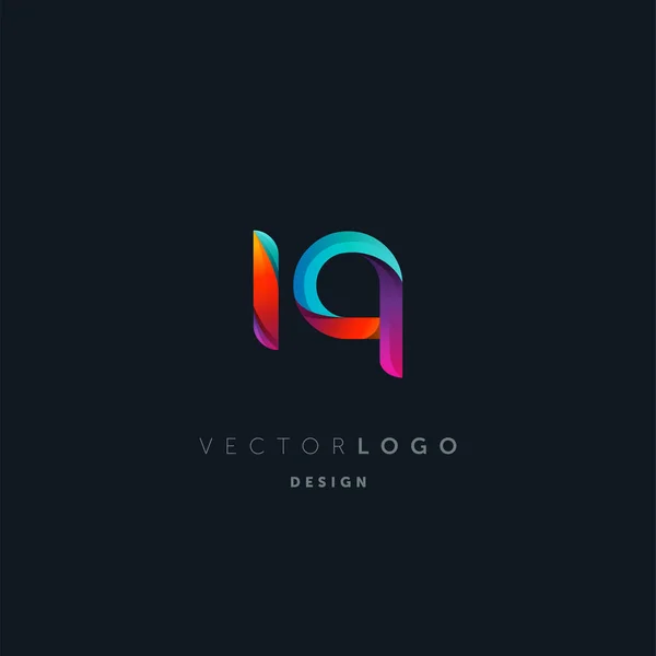 Gradient Buchstaben Logo Visitenkartenvorlage Vektor — Stockvektor