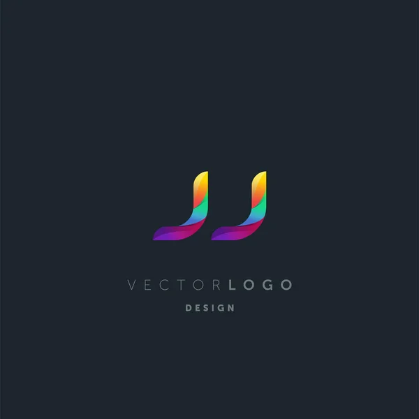 Logotipo Letras Gradient Modelo Cartão Visita Vetor — Vetor de Stock