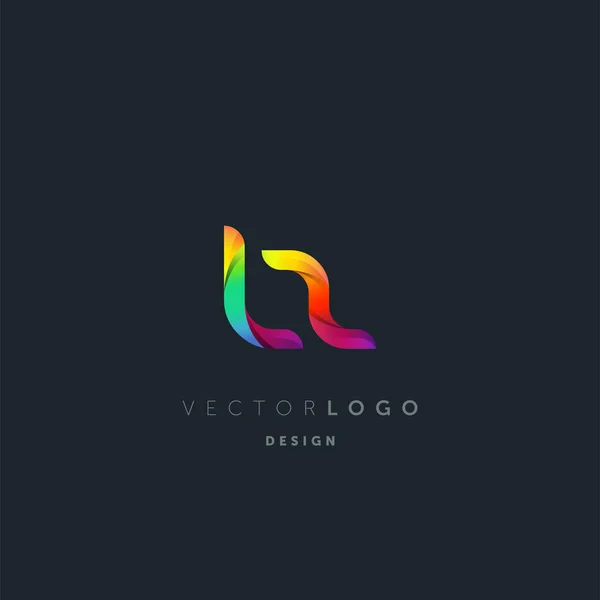 Stigeradient Letters Logo Temal Forretningskort Vektor – stockvektor