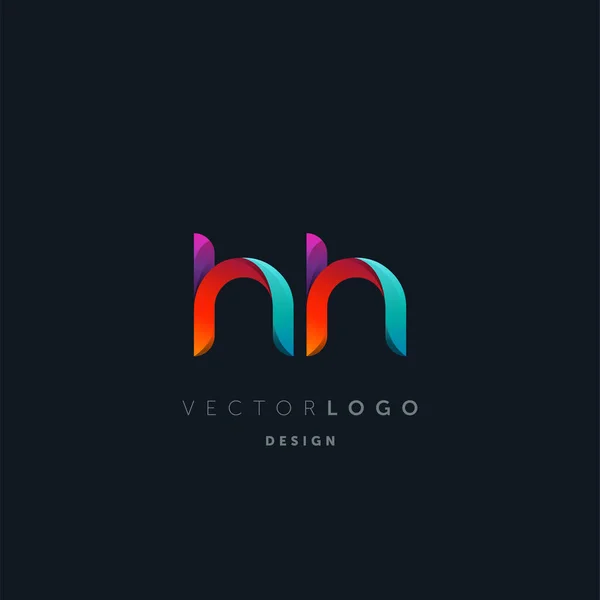 Logotipo Das Letras Gradient Modelo Cartão Visita Vetor — Vetor de Stock