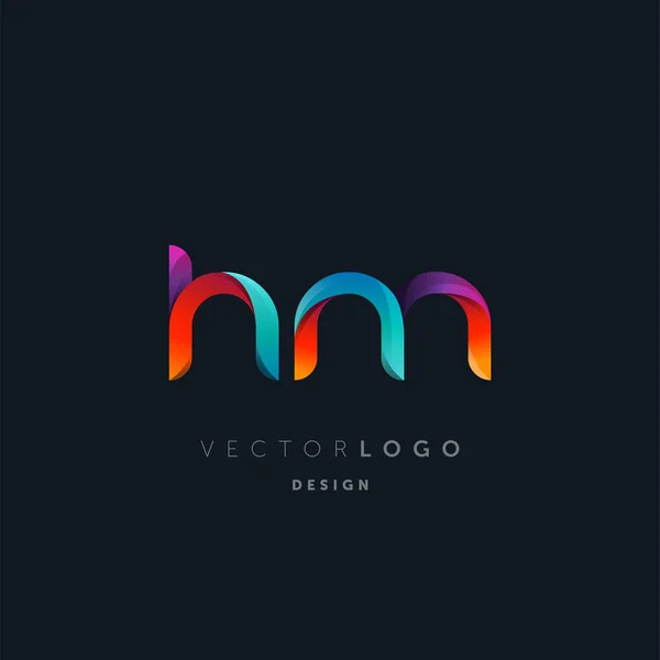 Logotipo Letras Gradient Modelo Cartão Visita Vetor —  Vetores de Stock