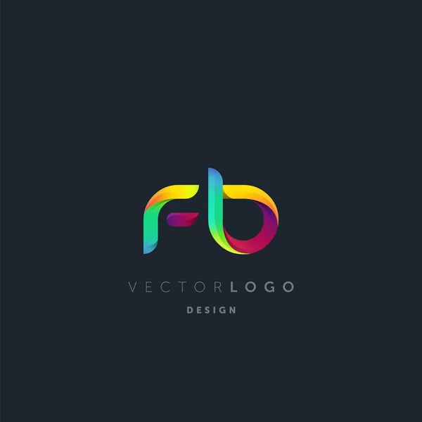 Gradient Buchstaben Logo Visitenkartenvorlage Vektor — Stockvektor