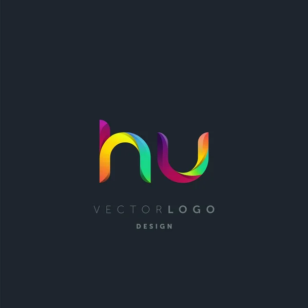 Logotipo Letras Gradient Modelo Cartão Visita Vetor —  Vetores de Stock