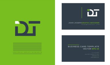 logo ortak Dt için kartvizit şablonu, vektör