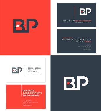 logo joint Bp for Business Card Template, Vector clipart