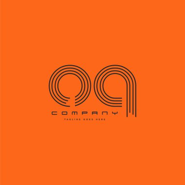 Ortak Oq harf Logo, kartvizit şablonu, vektör