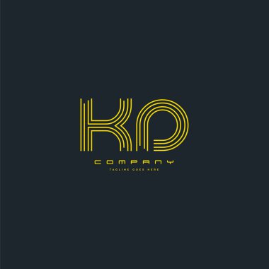 KD ortak harf logo, kartvizit şablonu, vektör