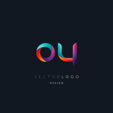 Degrade Oy harf Logo, kartvizit şablonu, vektör