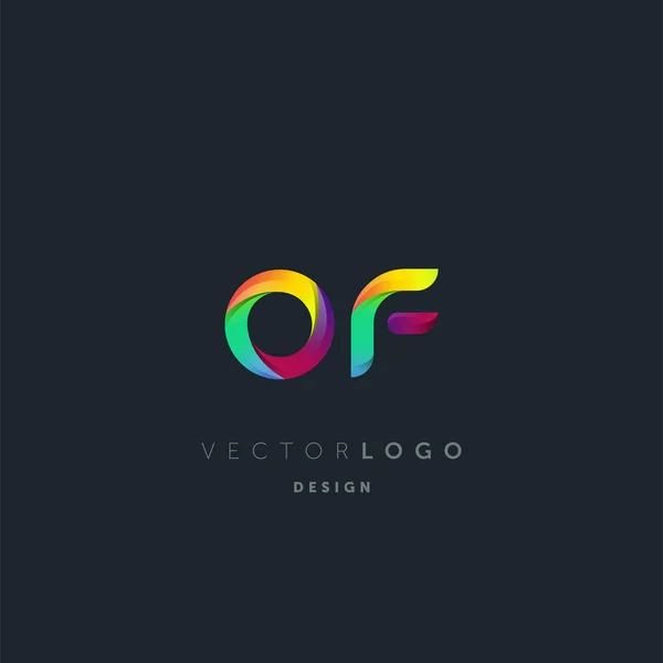 Farbverlauf Der Buchstaben Logo Visitenkartenvorlage Vektor — Stockvektor