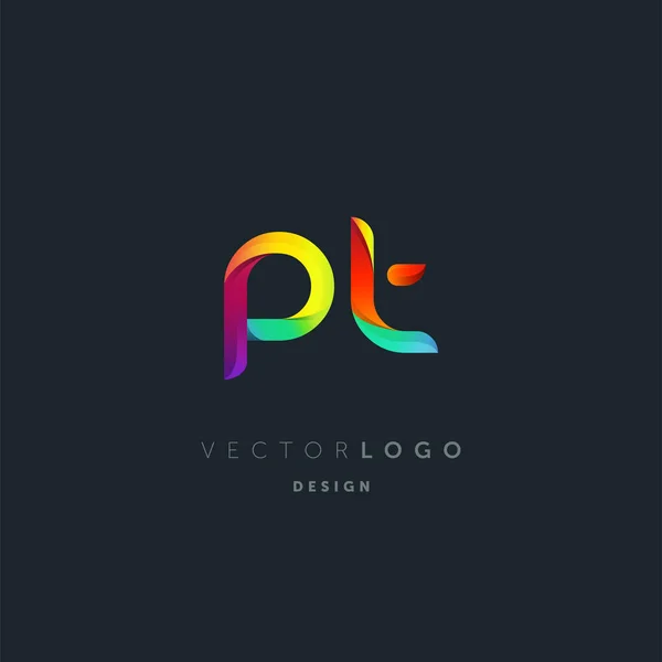 Gradient Buchstaben Logo Visitenkarten Vorlage Vektor — Stockvektor