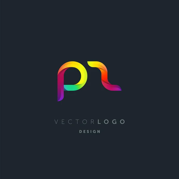 Gradient Buchstaben Logo Visitenkartenvorlage Vektor — Stockvektor