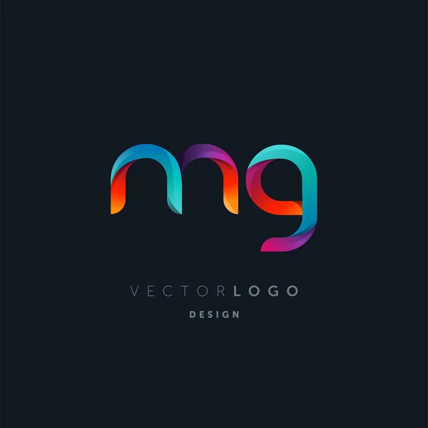 Logotipo Letras Gradient Modelo Cartão Visita Vetor — Vetor de Stock