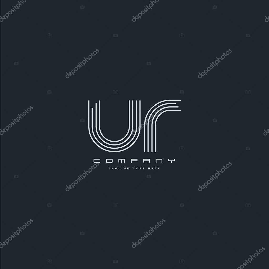 Logo joint ur for business card template, vector illustration