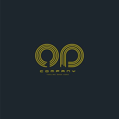 Ortak Od harf Logo, kartvizit şablonu, vektör